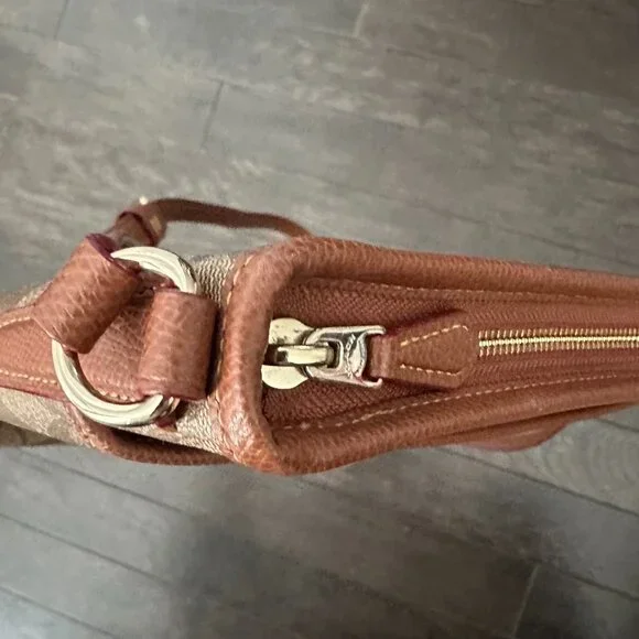 Coach Signature C File Khaki & Brown Canvas Crossbody Bag - Picture 12 of 12